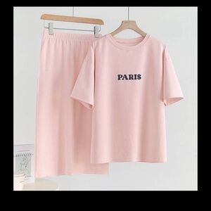 Pink T-Shirt with Paris Print